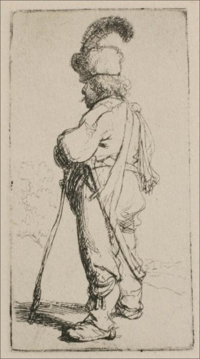 A Polander Turned To The Left — Rembrandt Van Rijn