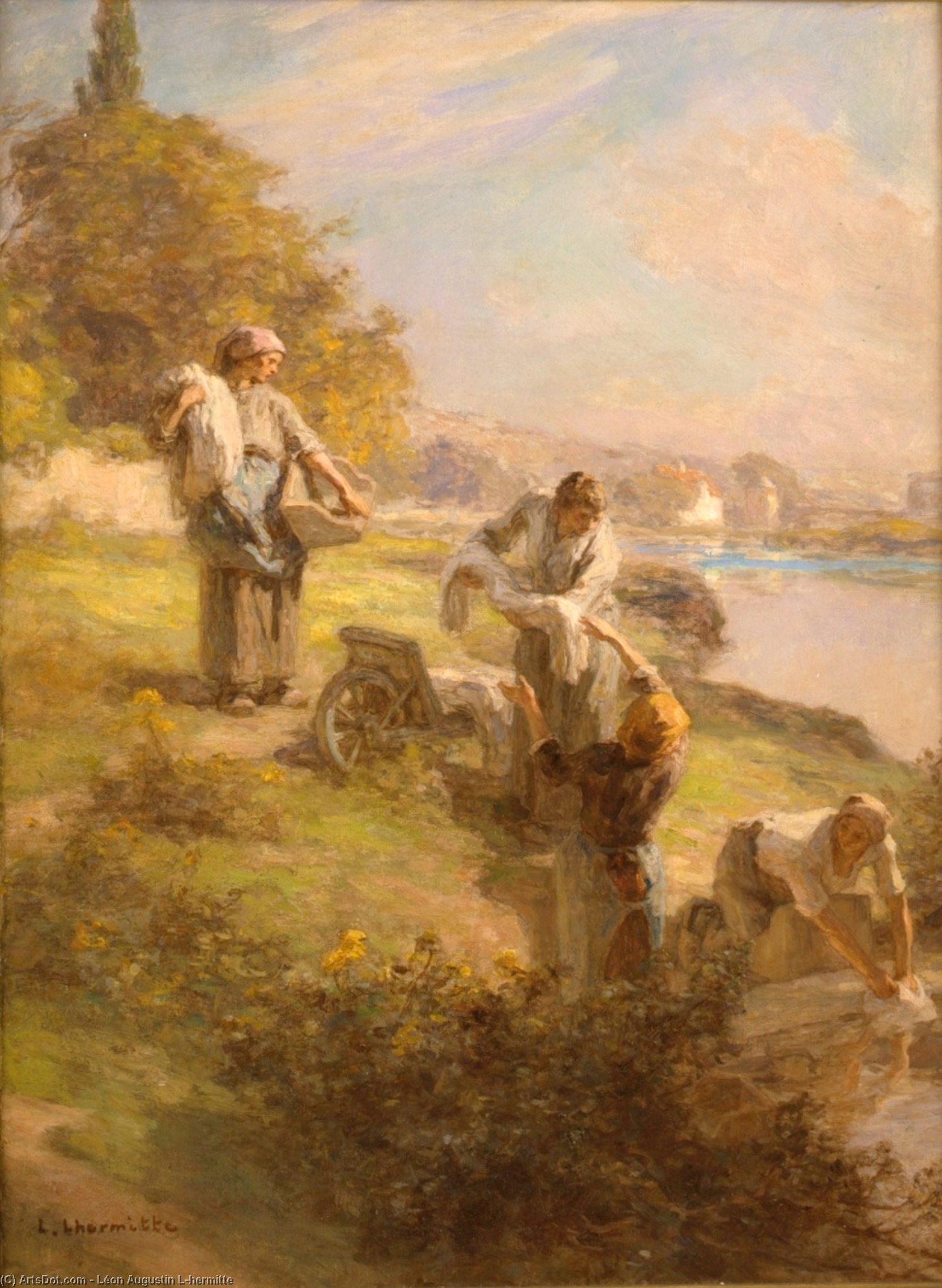 Laveuses Le Matin — Леон Лермитте