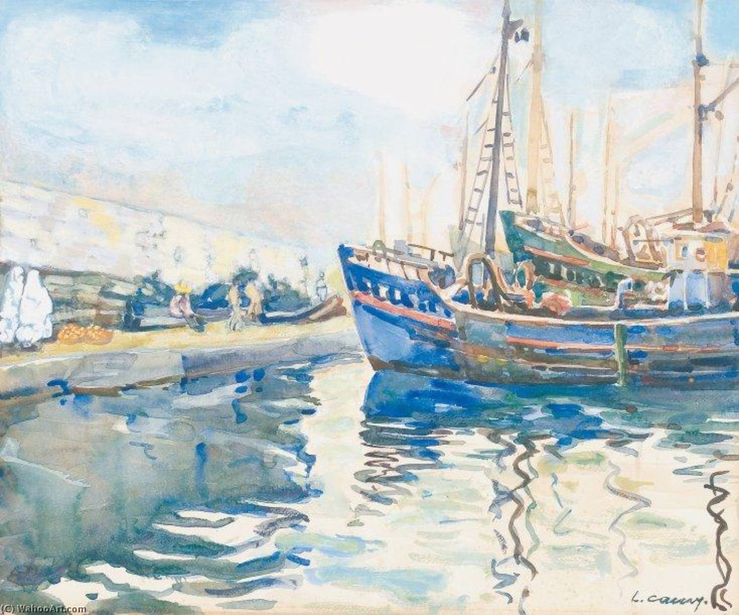 In The Port Of Algiers — Léon Cauvy