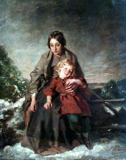 Femme Et Enfant — Nicolas François Octave Tassaert
