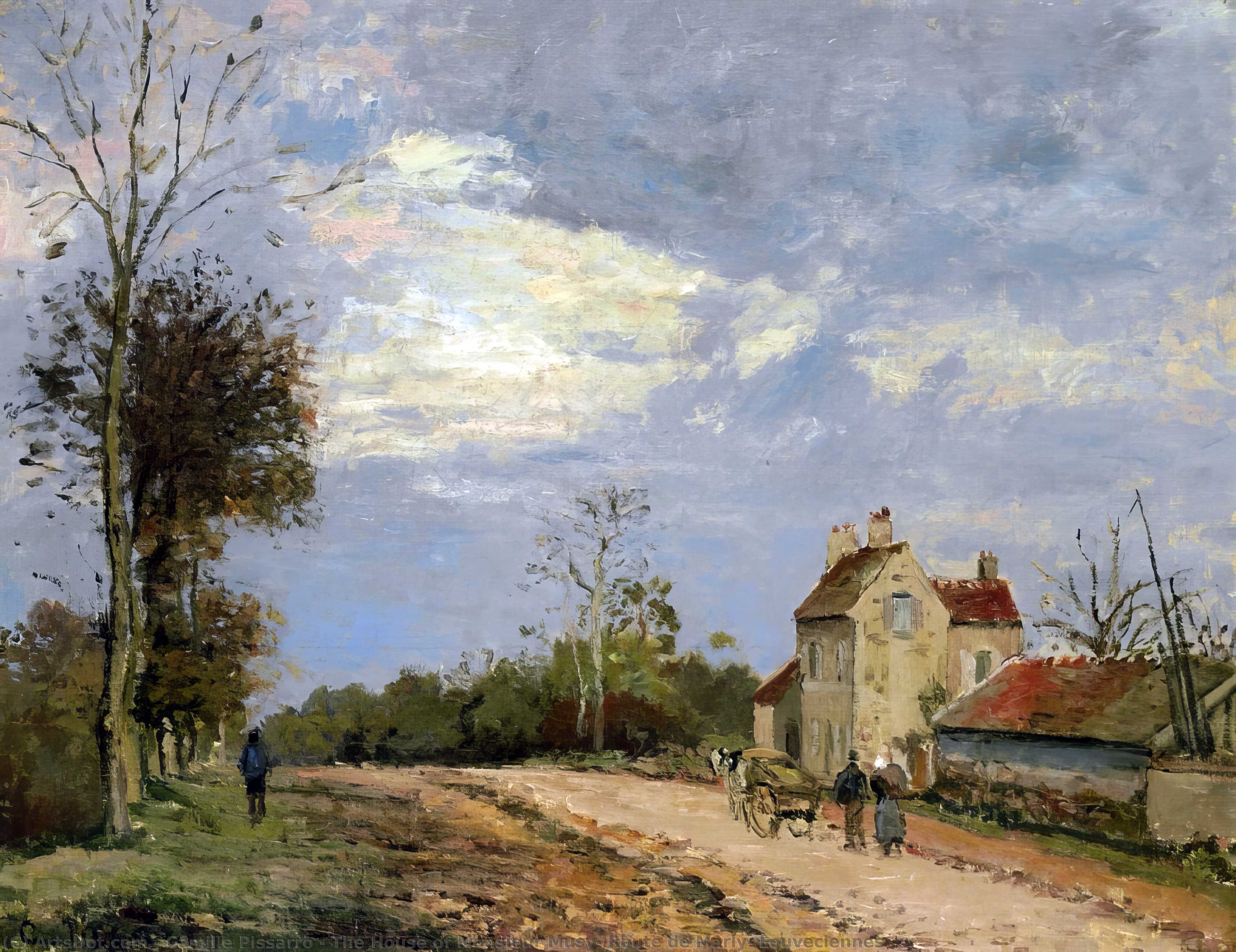 Das Haus Von Monsieur Musy, Route De Marly, Louveciennes — Camille Pissarro