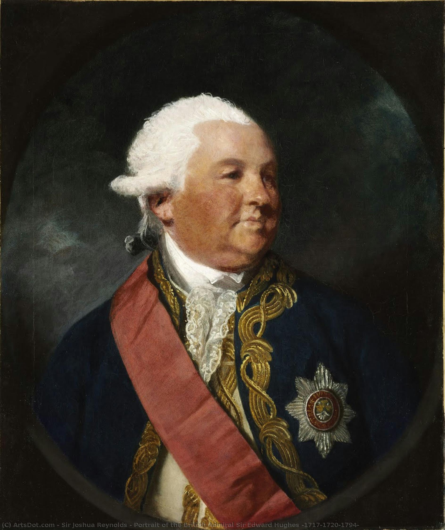 Porträt Des Britischen Admirals Sir Edward Hughes (1717/1720–1794) — Sir Joshua Reynolds