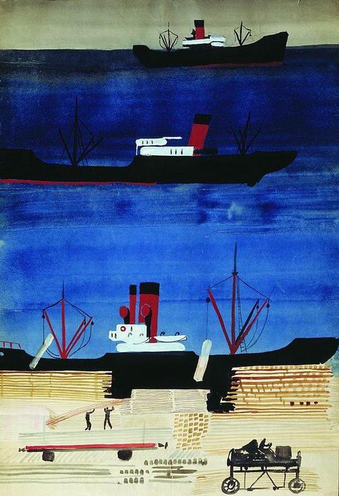 Port With Ships — Aleksandr Deynéka
