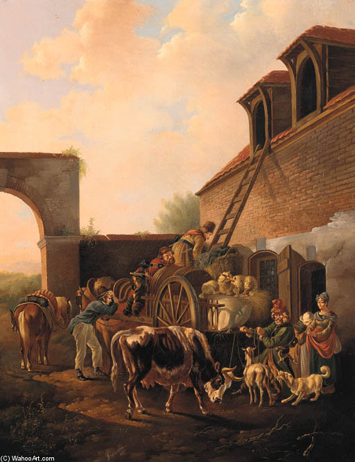 Peasants Loading Hay — Альбертус Ферхозен
