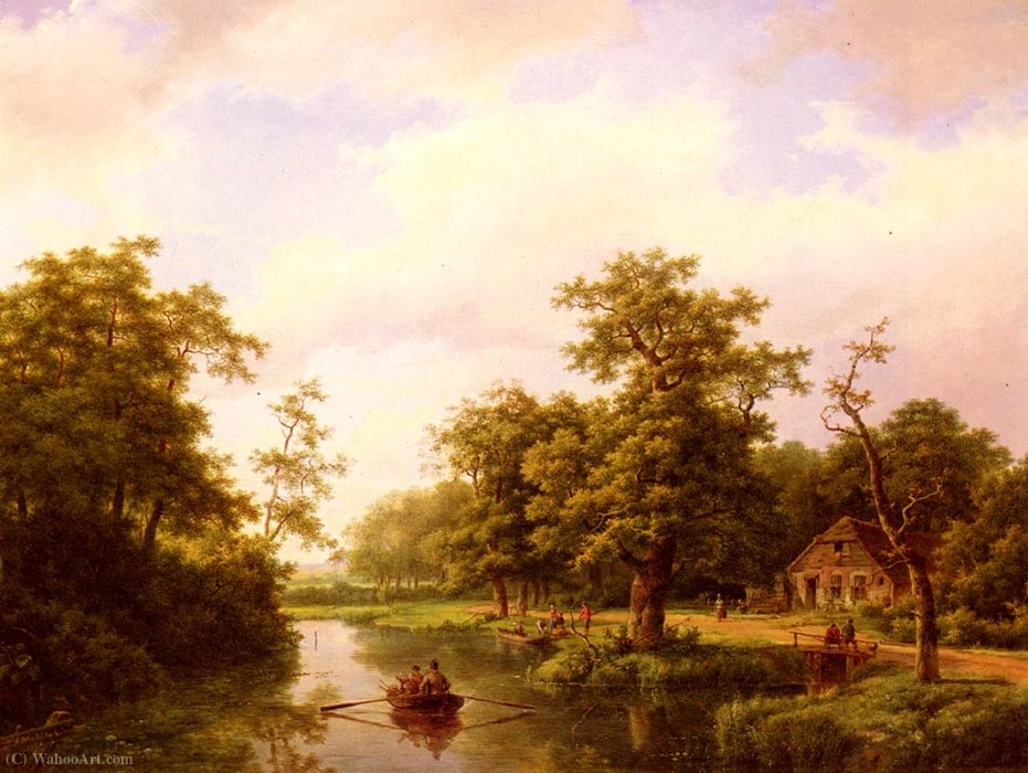On The Maas — Marianus Adrianus Koekkoek