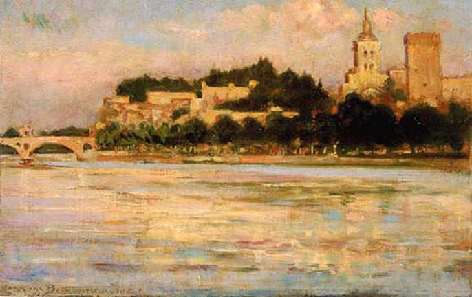 The Palace Of The Popes And Pont D'avignon — James Carroll Beckwith