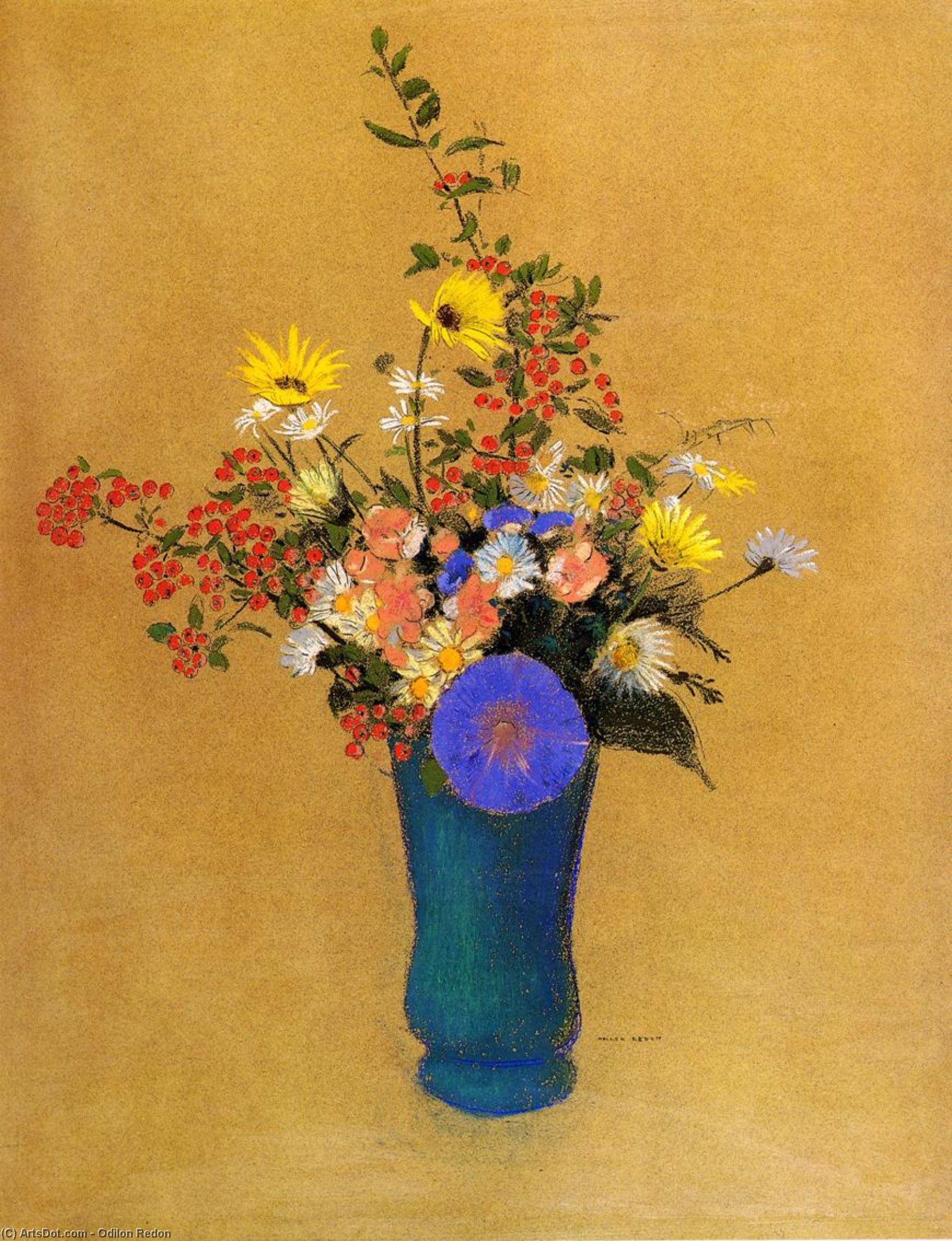 Bouquet Of Wild Flowers — Odilon Redon