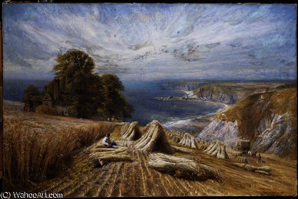 Harvesting On The South Coast — Edmund George Warren