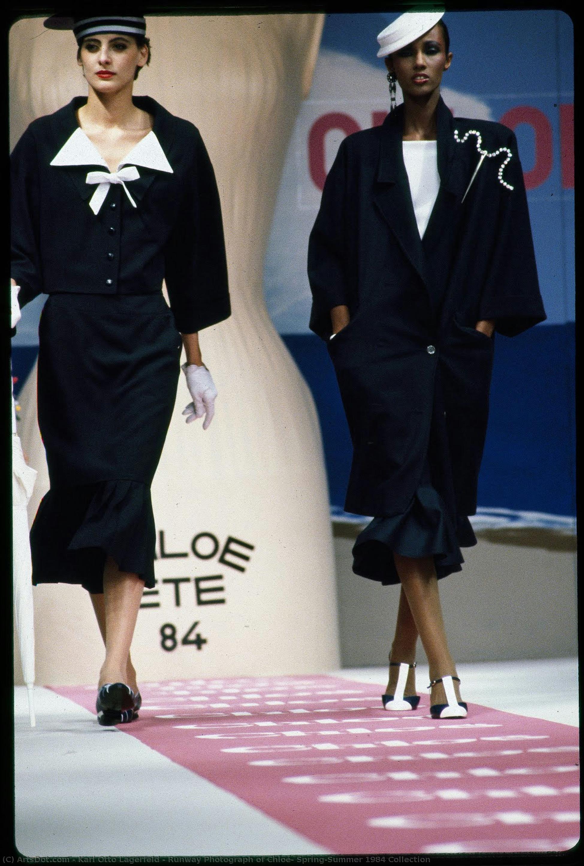 Runway Photograph Of Chloé, Spring/summer 1984 Collection — Karl Otto Lagerfeld