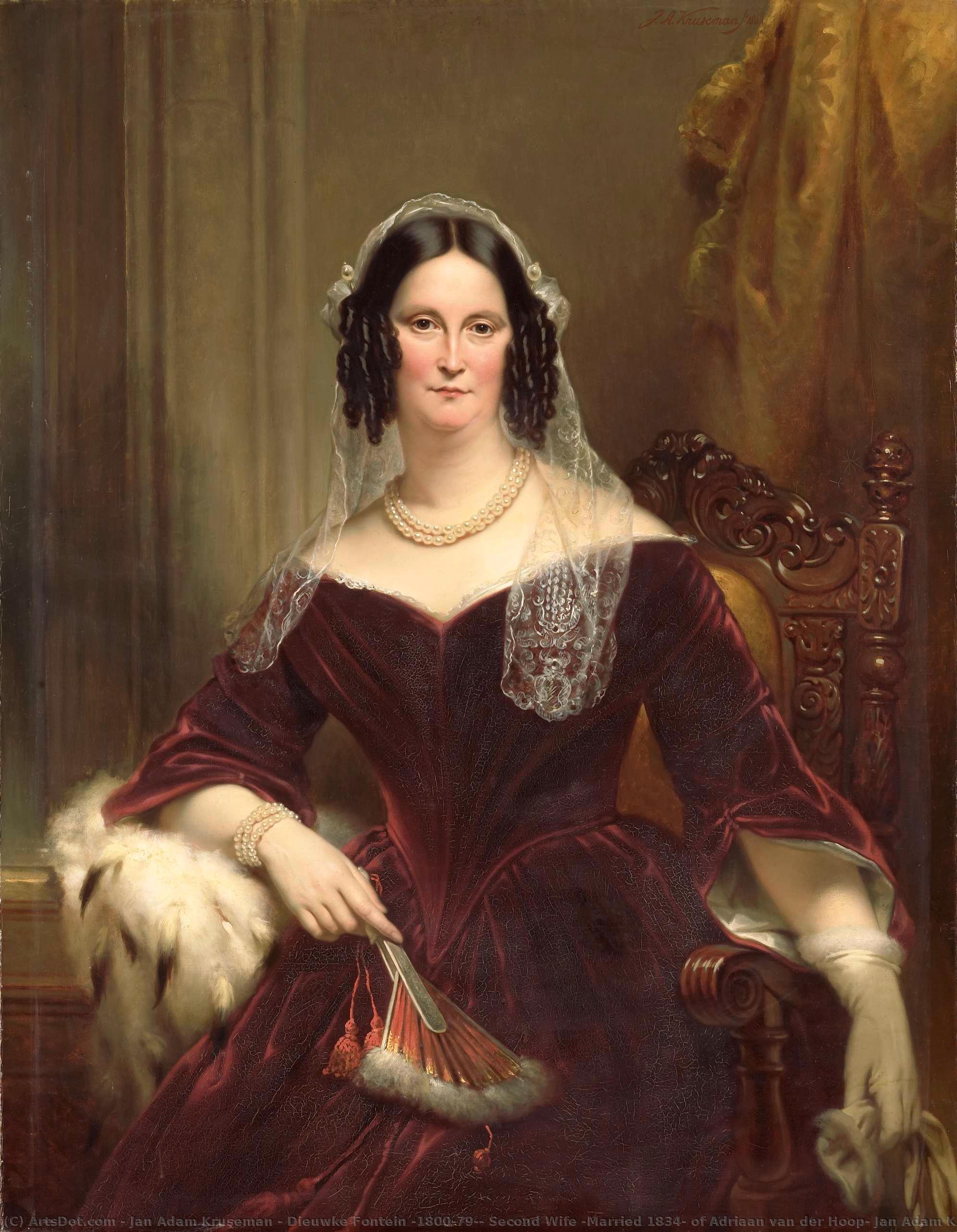 Dieuwke Fontein (1800-79), Second Wife (married 1834) Of Adriaan Van Der Hoop, Jan Adam Kruseman, 1844 — Jan Adam Kruseman