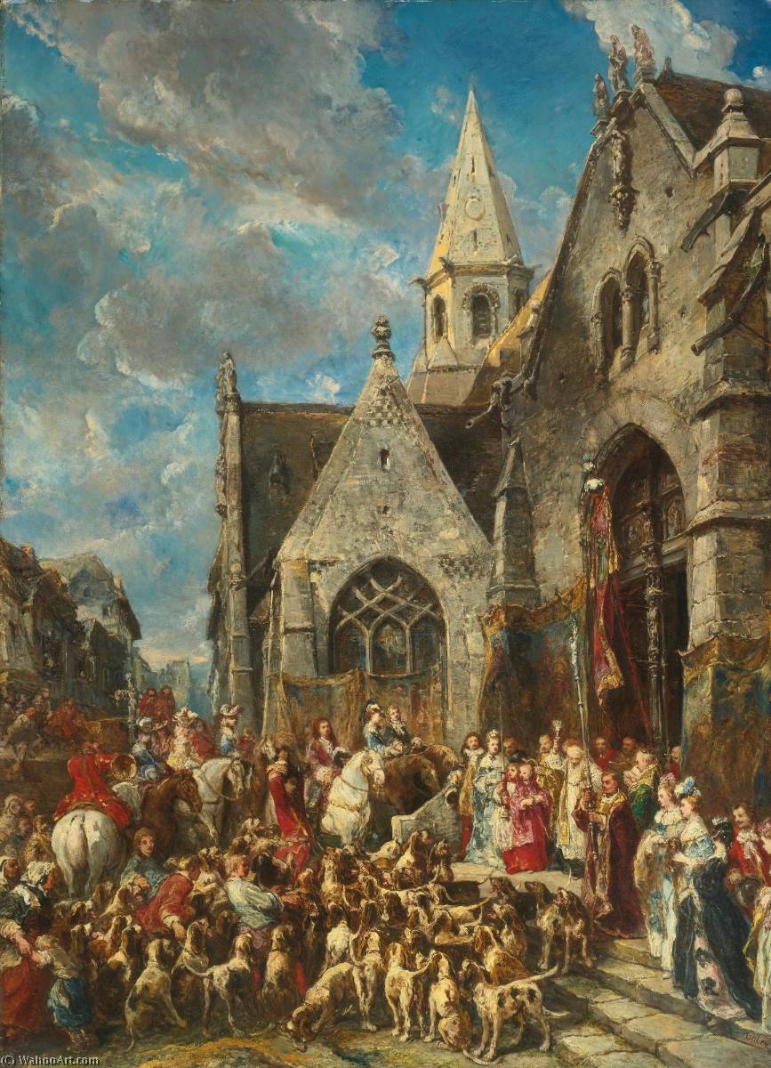St. Hubert's Day (the Blessing Of The Hounds) — Louis Gabriel Eugène Isabey