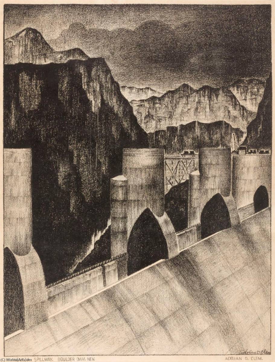 Nevada Spill Way, Boulder Dam, Nev — Adrian D Clem