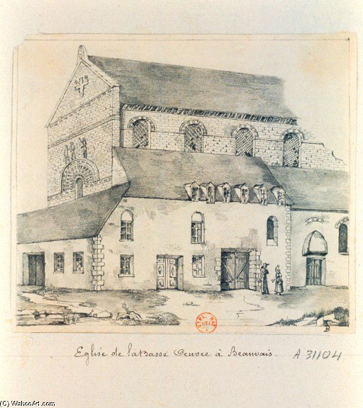 Church Of Lower Work Beauvais Abbey Of Saint-corneille Picardie — Adrien Dauzats