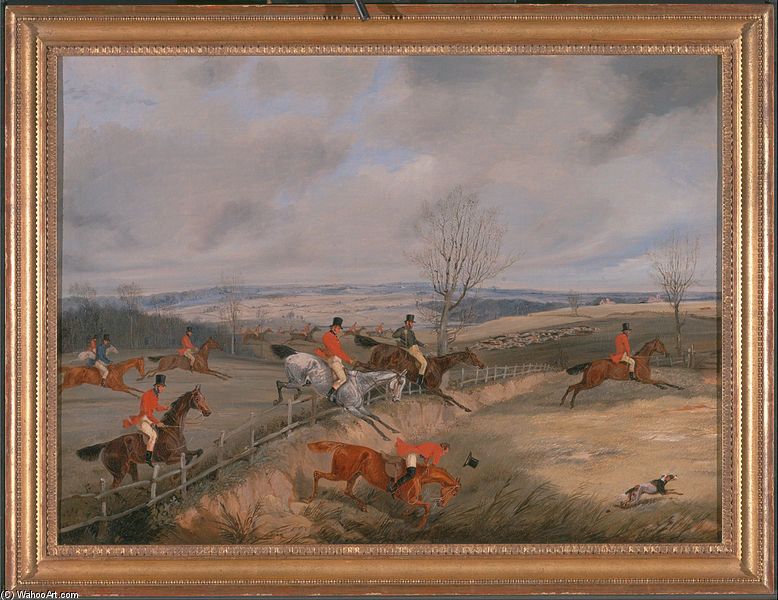 Unting Scene- Drawing The Cover — Henry Thomas Alken