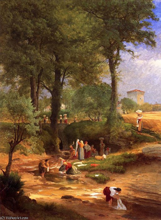 Washing Day Near Perugia Aka Italian Washerwomen — Džordž Ines