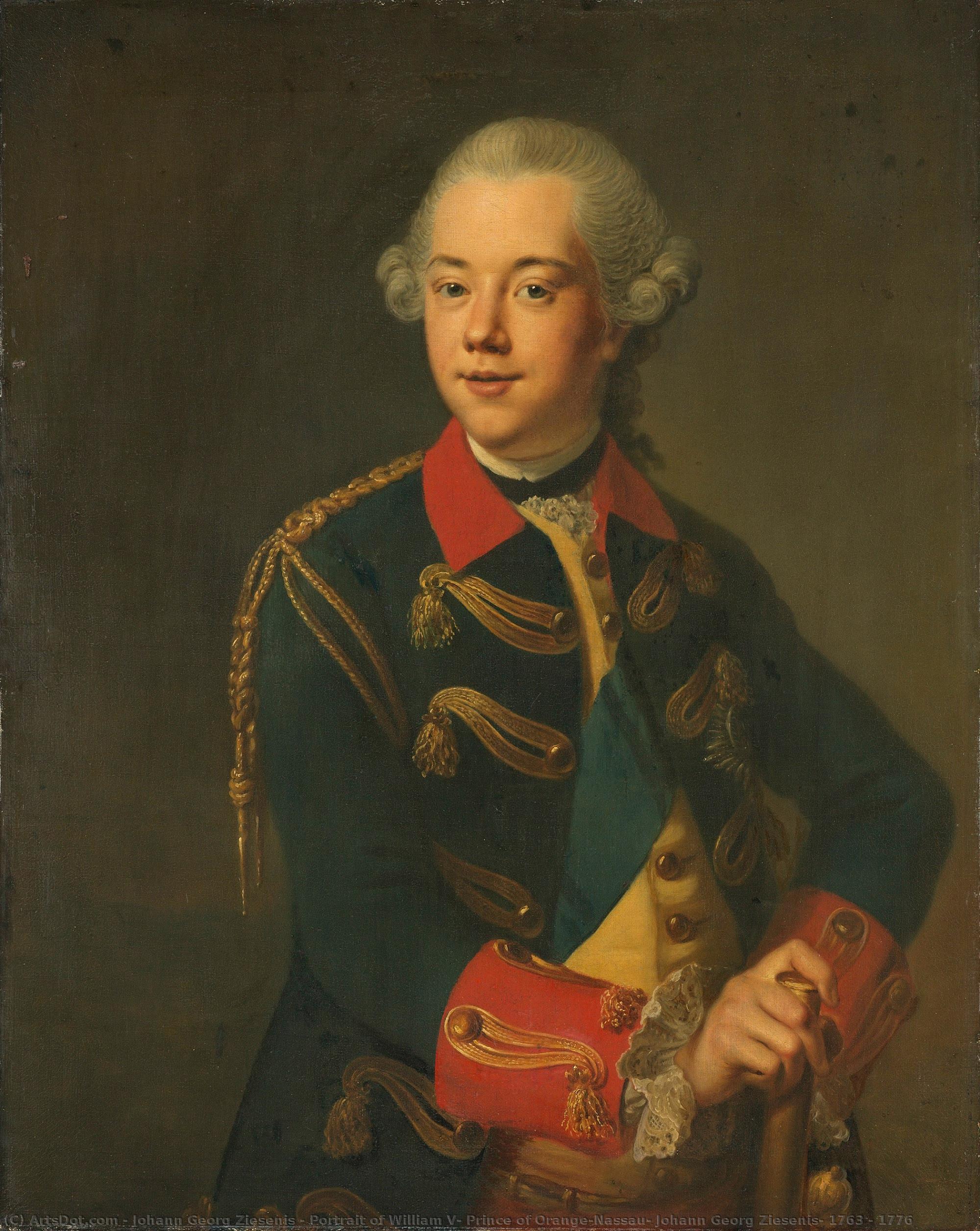 Portrait Of William V, Prince Of Orange-nassau, Johann Georg Ziesenis, 1763 - 1776 — Johann Georg Ziesenis