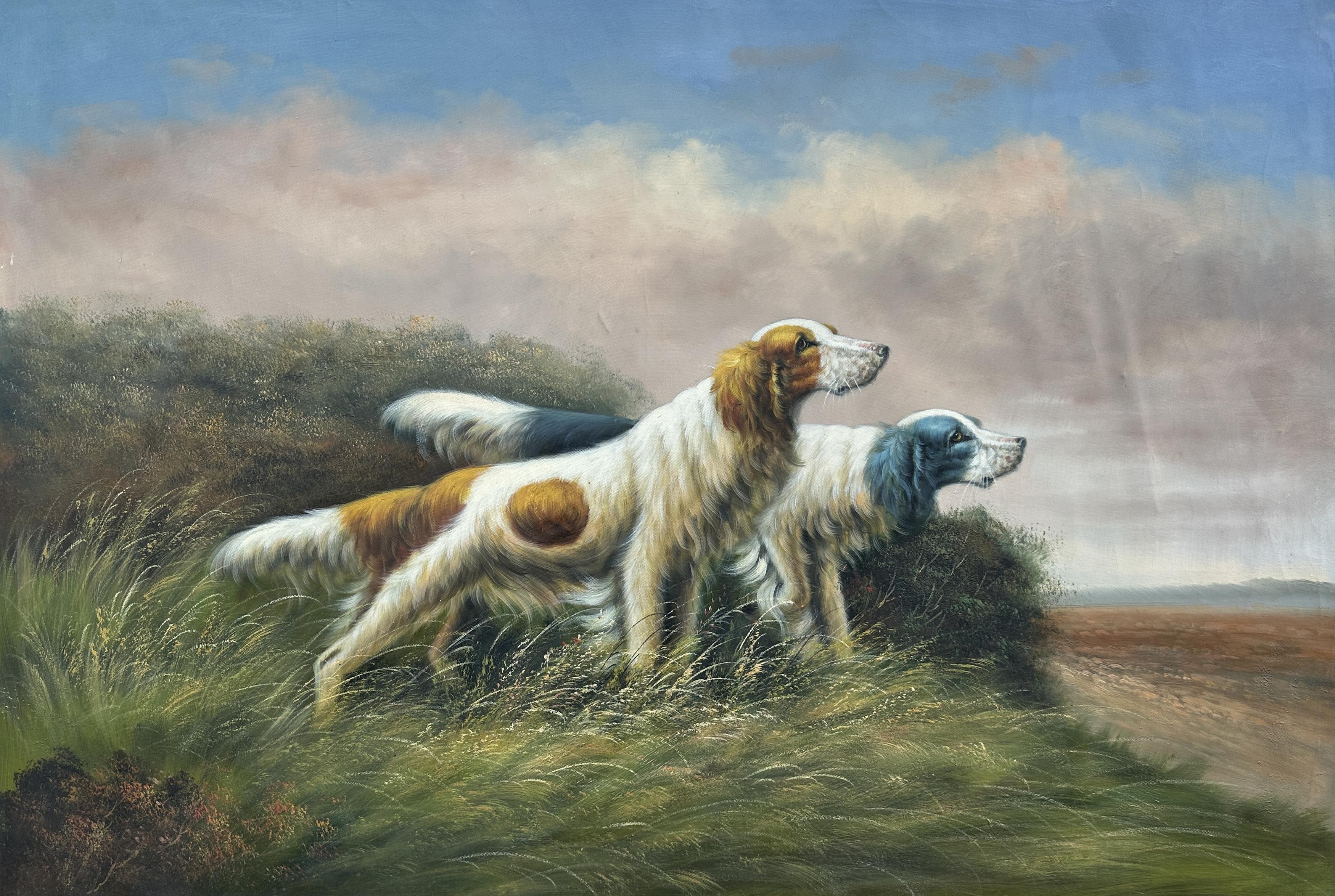 R. Hinton-sporting Gun Dogs In Landscape
