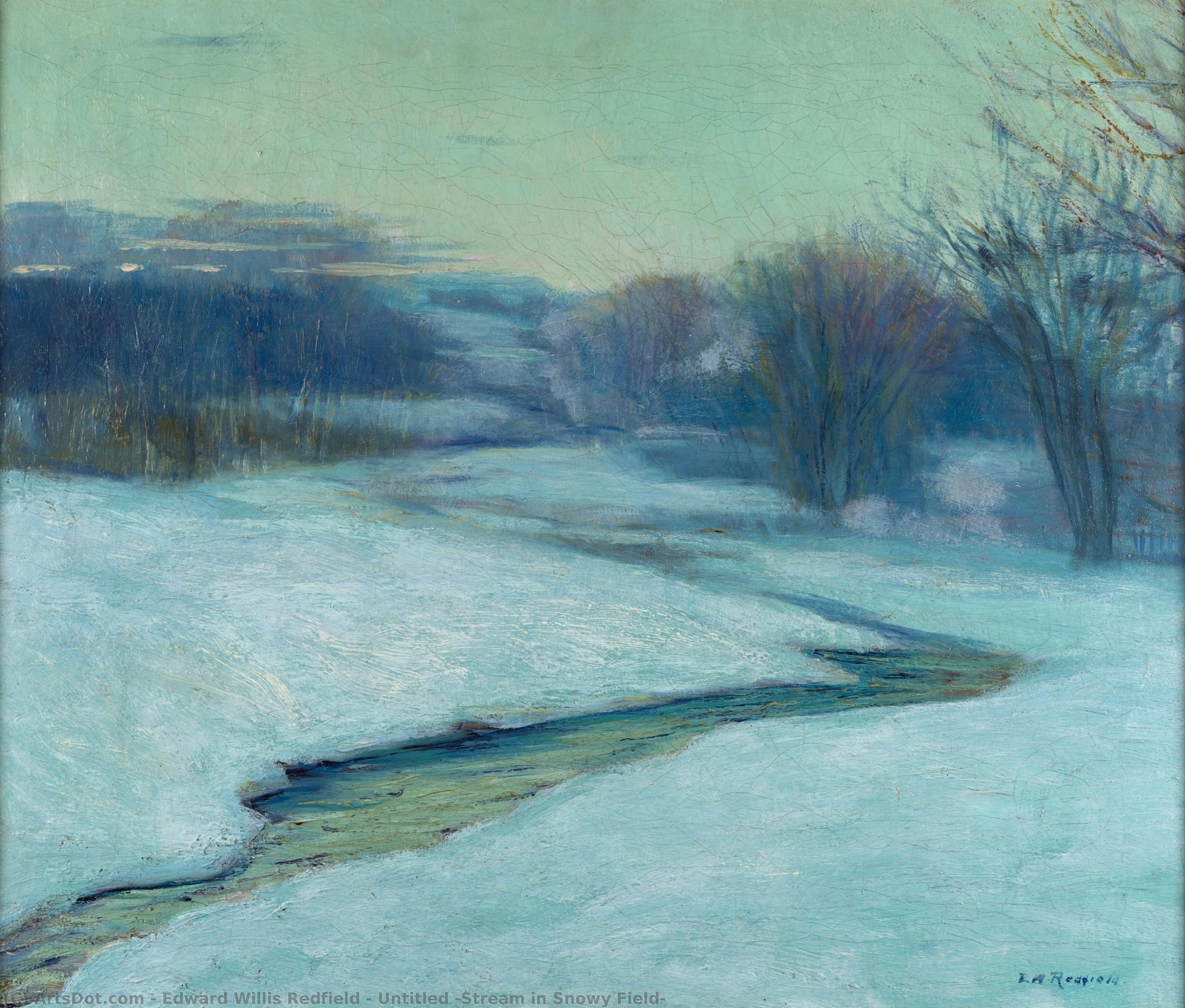 Untitled (stream In Snowy Field) — Edward Willis Redfield