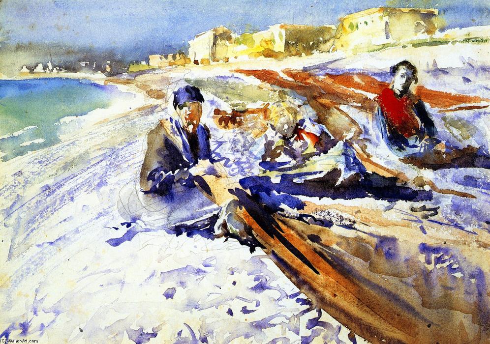 Three Figures On A Beach — Сарджент