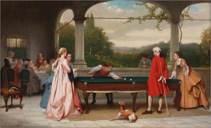 The Game Of Billiards — Auguste Serrure