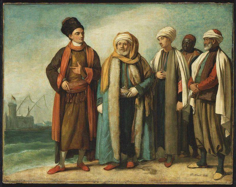 The Ambassador From Tunis With His Attendants As He Appeared In England In 1781 — Benjamin West