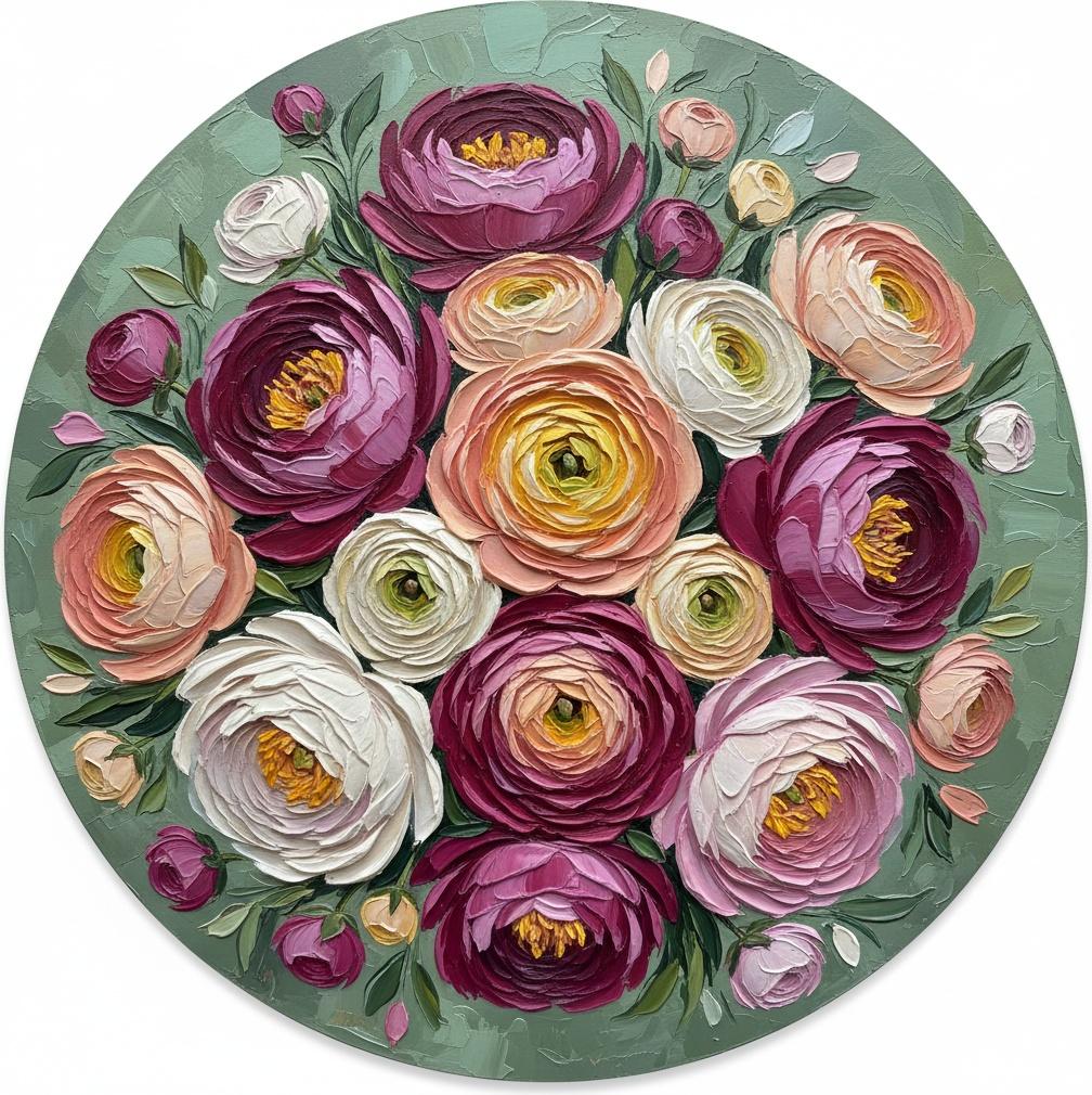 Ethereal Bloom: A Sculptural Symphony Of Crimson Petals And Verdant Grace — Laurent Delcourt