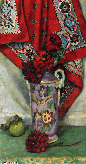 Still Life With Red Dahlias — Duncan Grant