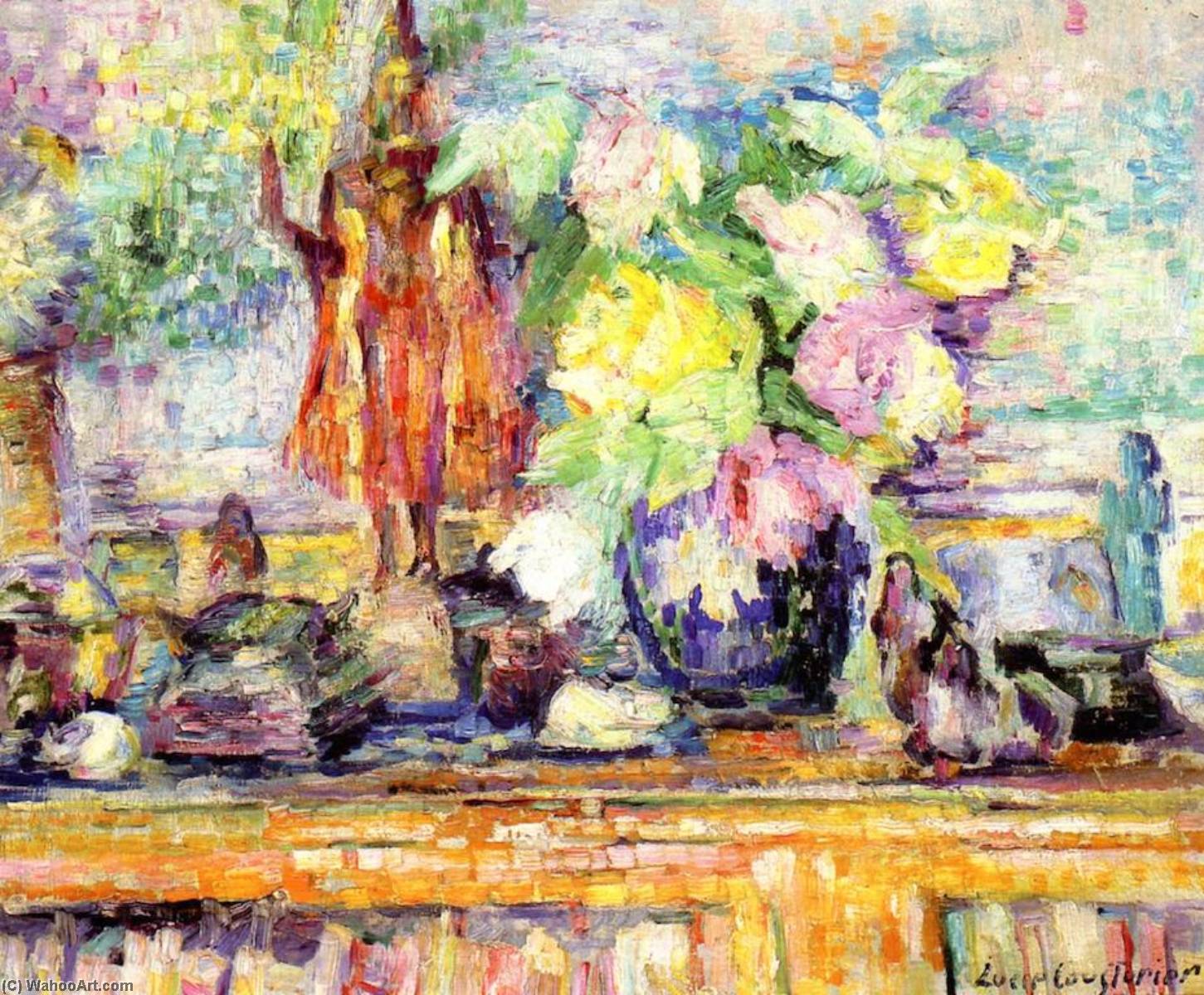 Flowers And Statuette — Lucie Cousturier