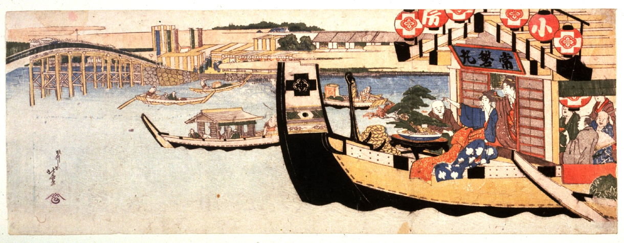 A Pleasure Boat On The Sumida River — Katsushika Hokusai