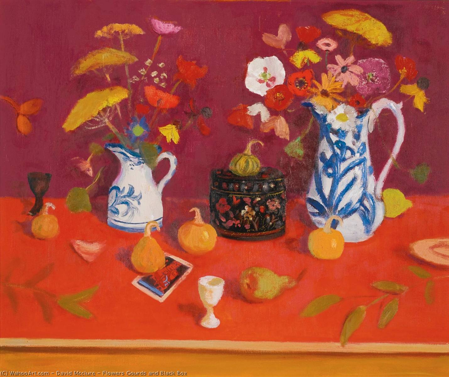 Flowers Gourds And Black Box — David Mcclure