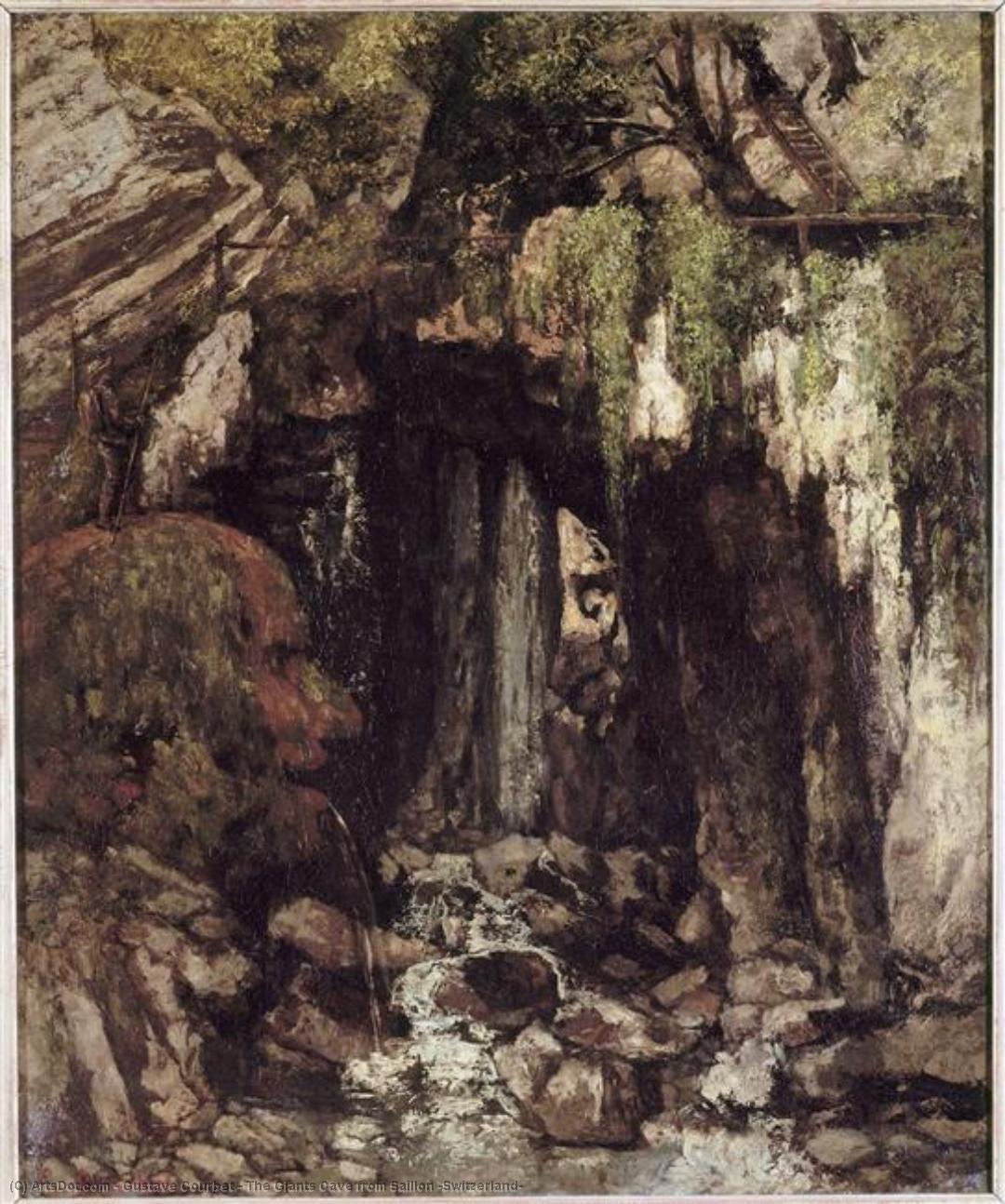 The Giants Cave From Saillon (switzerland) — Gustave Courbet