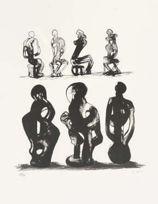 Seated Figures And Ideas For Sculpture 1 — Henry Moore