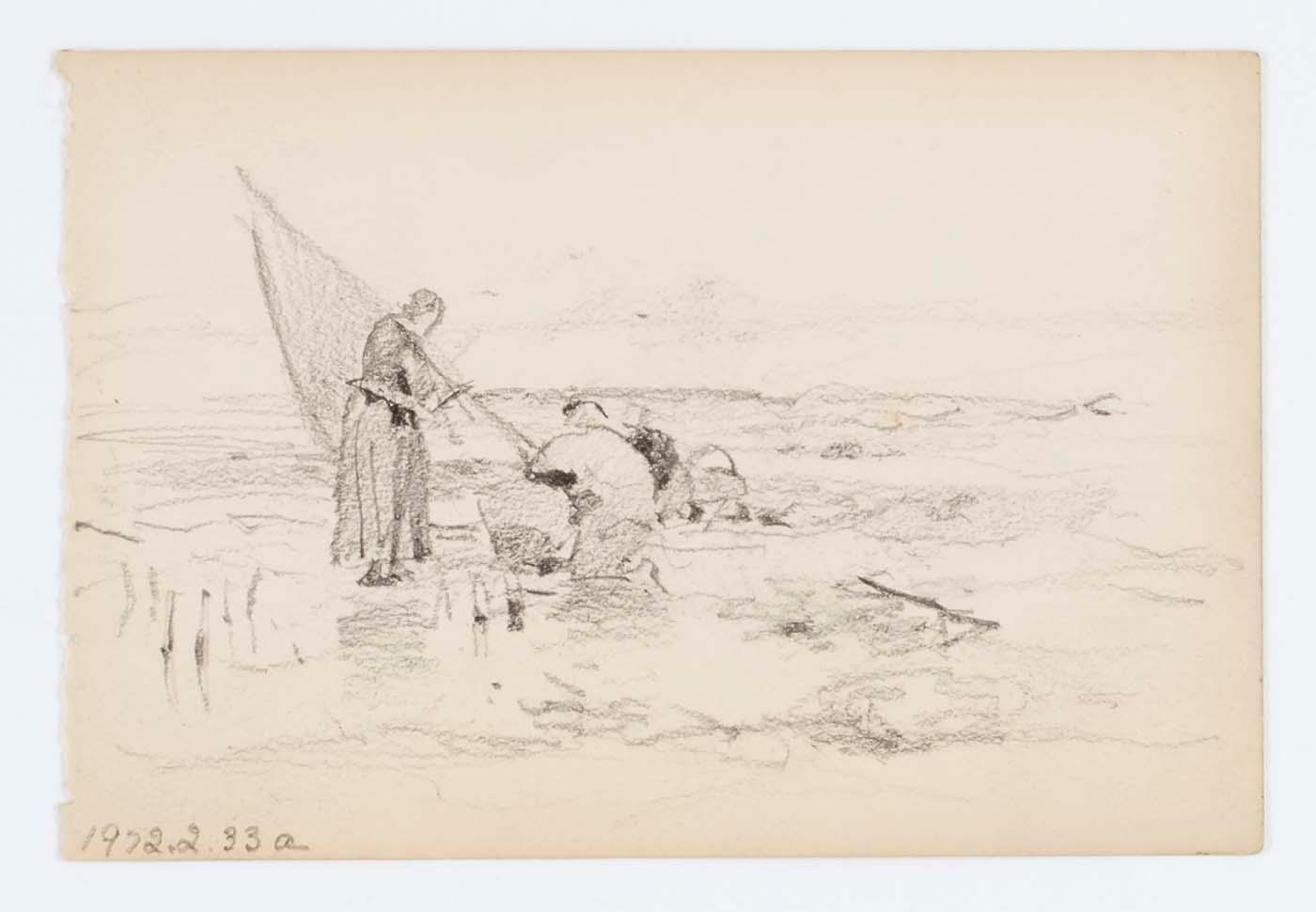 Untitled (two Figures Near A Boat) — Howard Russell Butler