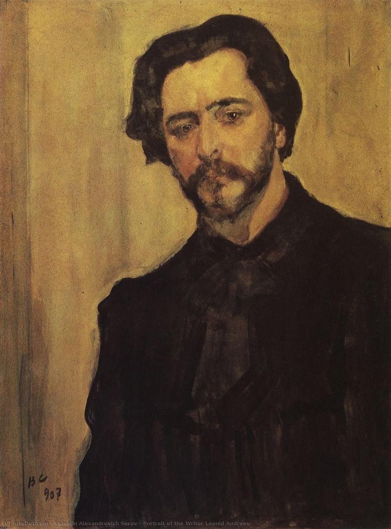 Portrait Of The Writer Leonid Andreev — Valentin Alexandrovich Serov