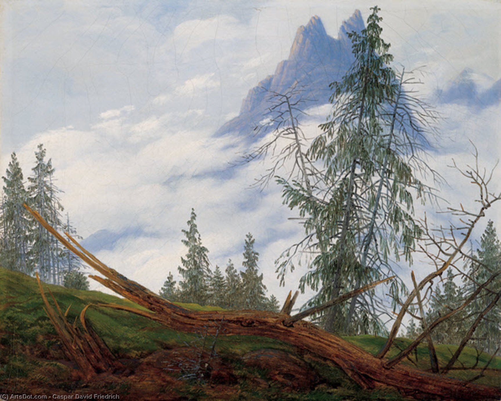 Mountain Peak With Drifting Clouds — Каспар Давид Фридрих
