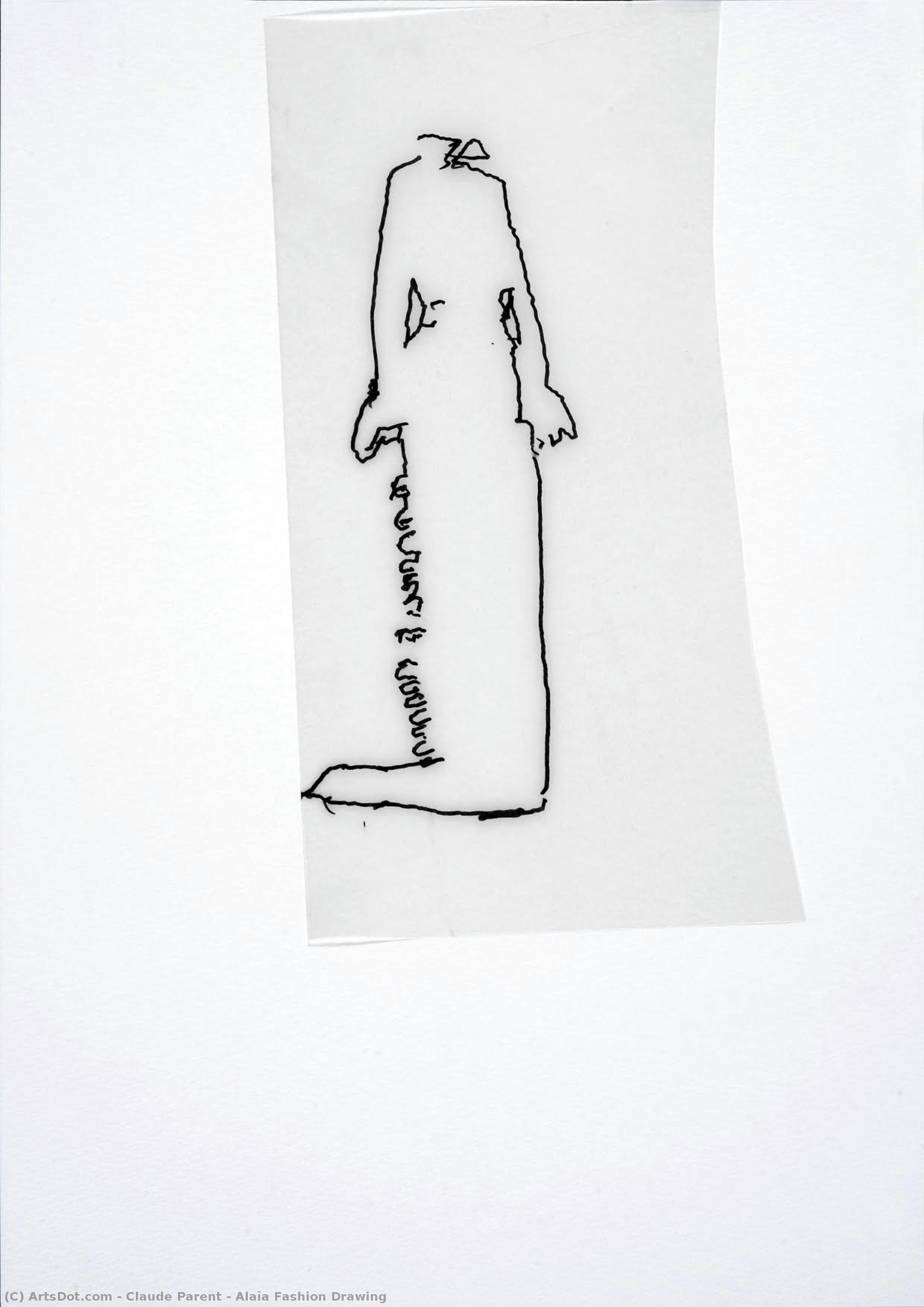 Alaïa Fashion Drawing — Claude Parent