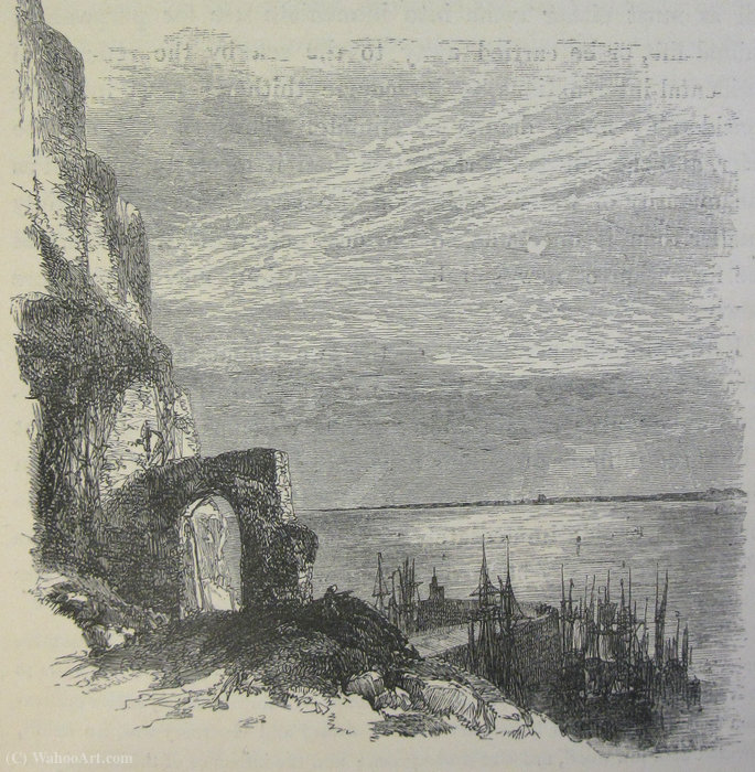 Gateway To Mont Orgueil, Jersey, Looking Down Gorey Harbour — Paul Jacob Naftel