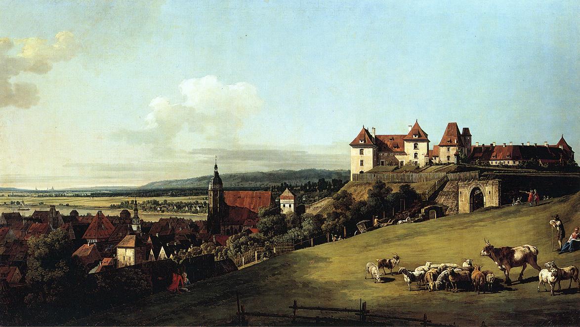 Fortress Of Sonnenstein Above Pirna — Bernardo Bellotto