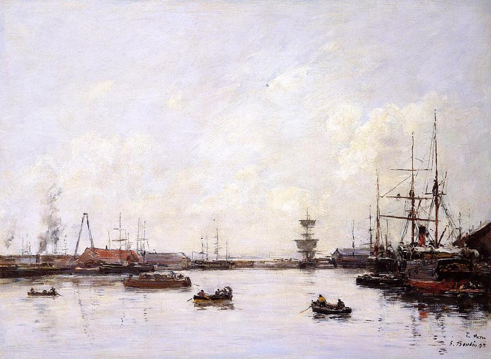 Le Havre. Basin Of Eure. — Eugène Louis Boudin