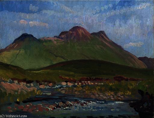 Mountain With Small Meandering Stream — Джеймс Диксон Иннес