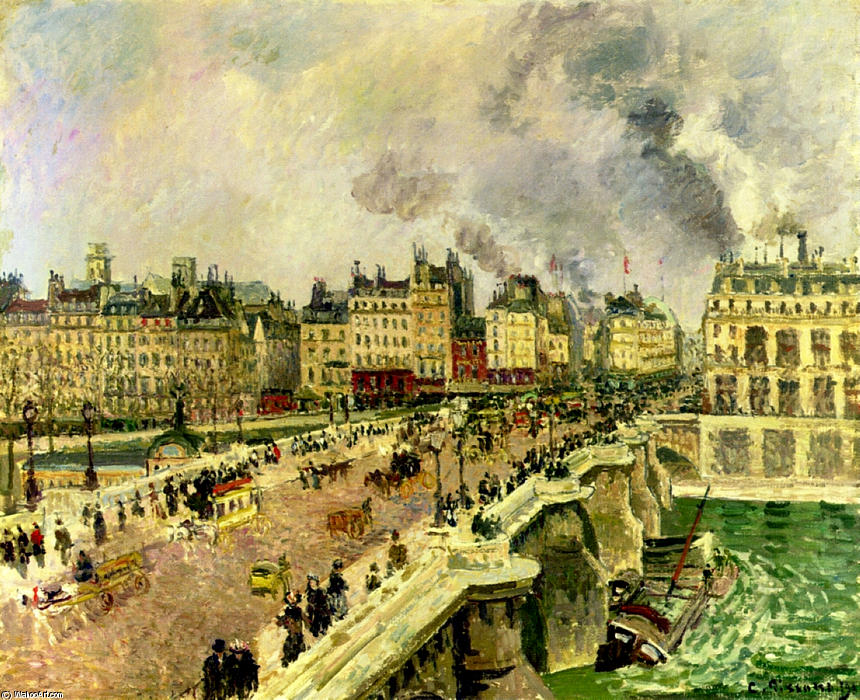 Die Pont Neuf, Wrack Der Bonne Mere — Camille Pissarro