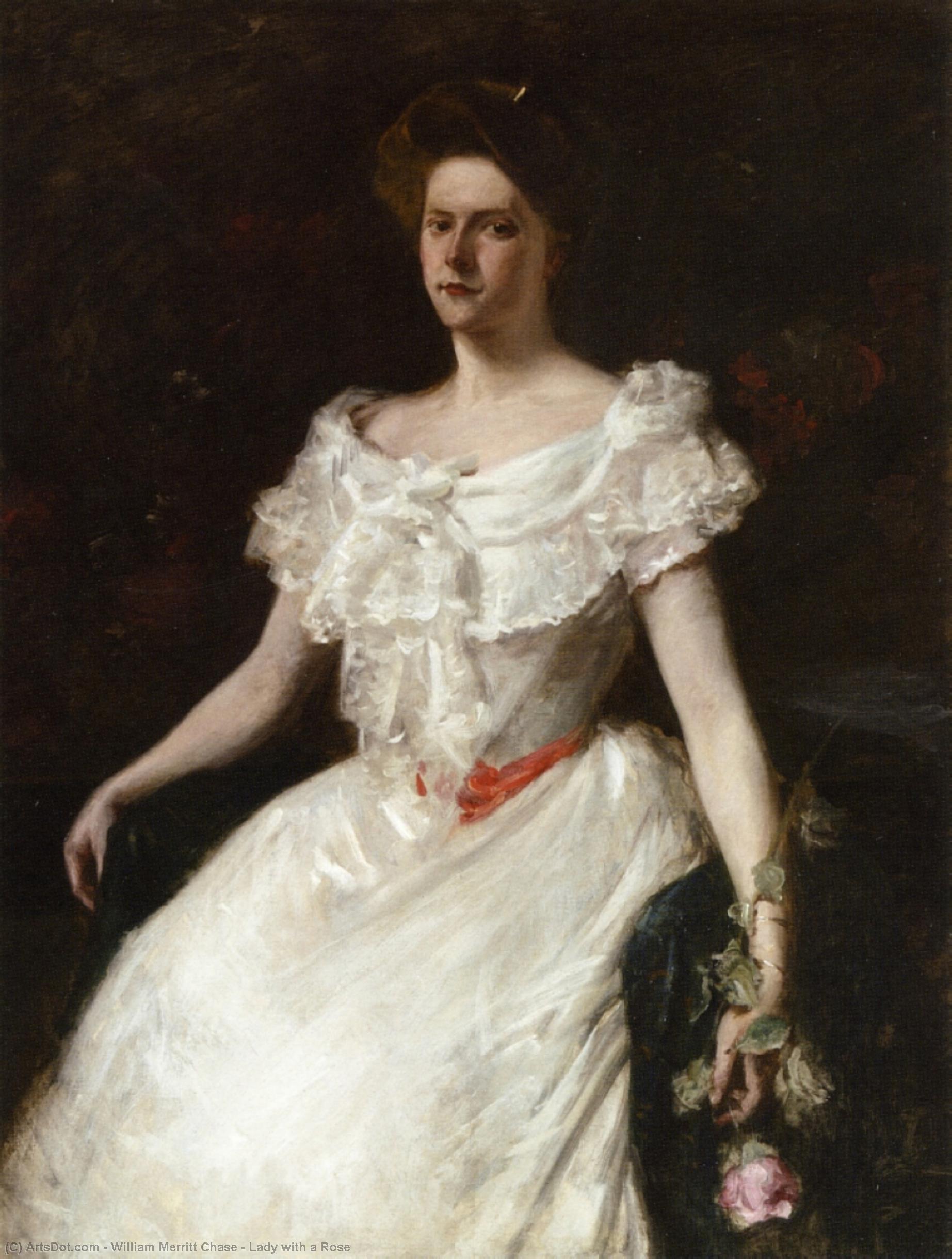 Lady With A Rose — William Merritt Chase