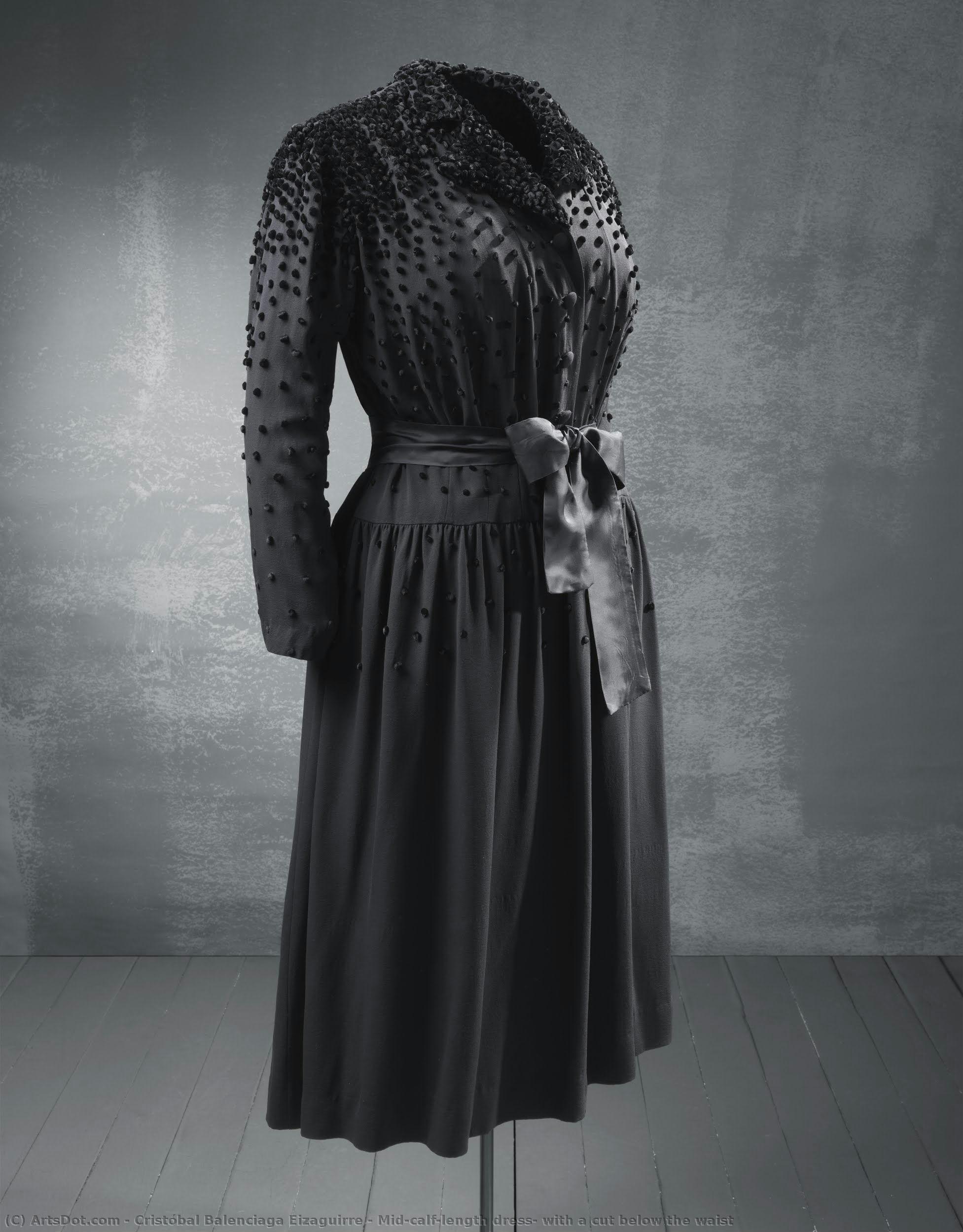 Mid-calf-length Dress, With A Cut Below The Waist — Kristobal Balensiga Ejzagire