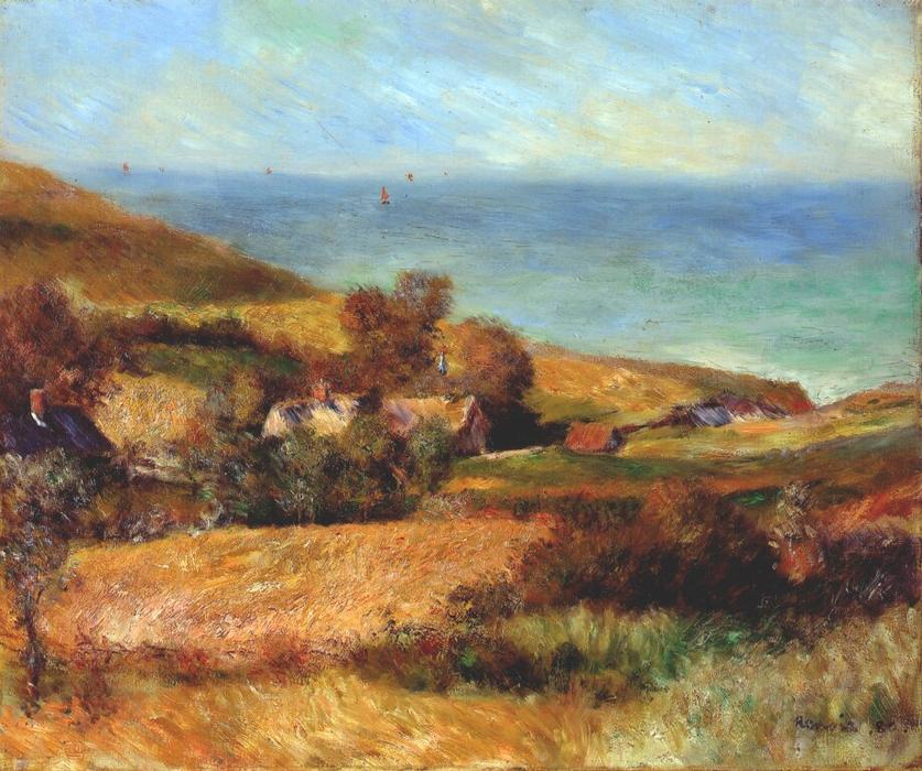 Vista De La Costa Normanda Cerca De Wargemont — Pierre-auguste Renoir