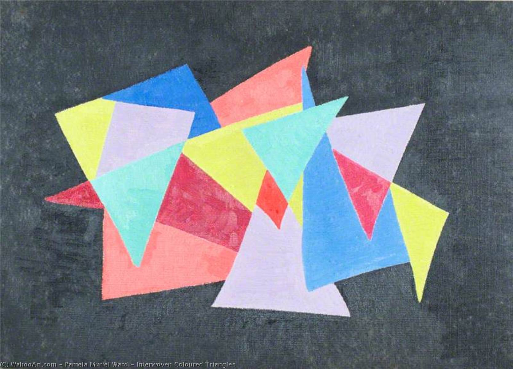 Interwoven Coloured Triangles — Pamela Muriel Ward