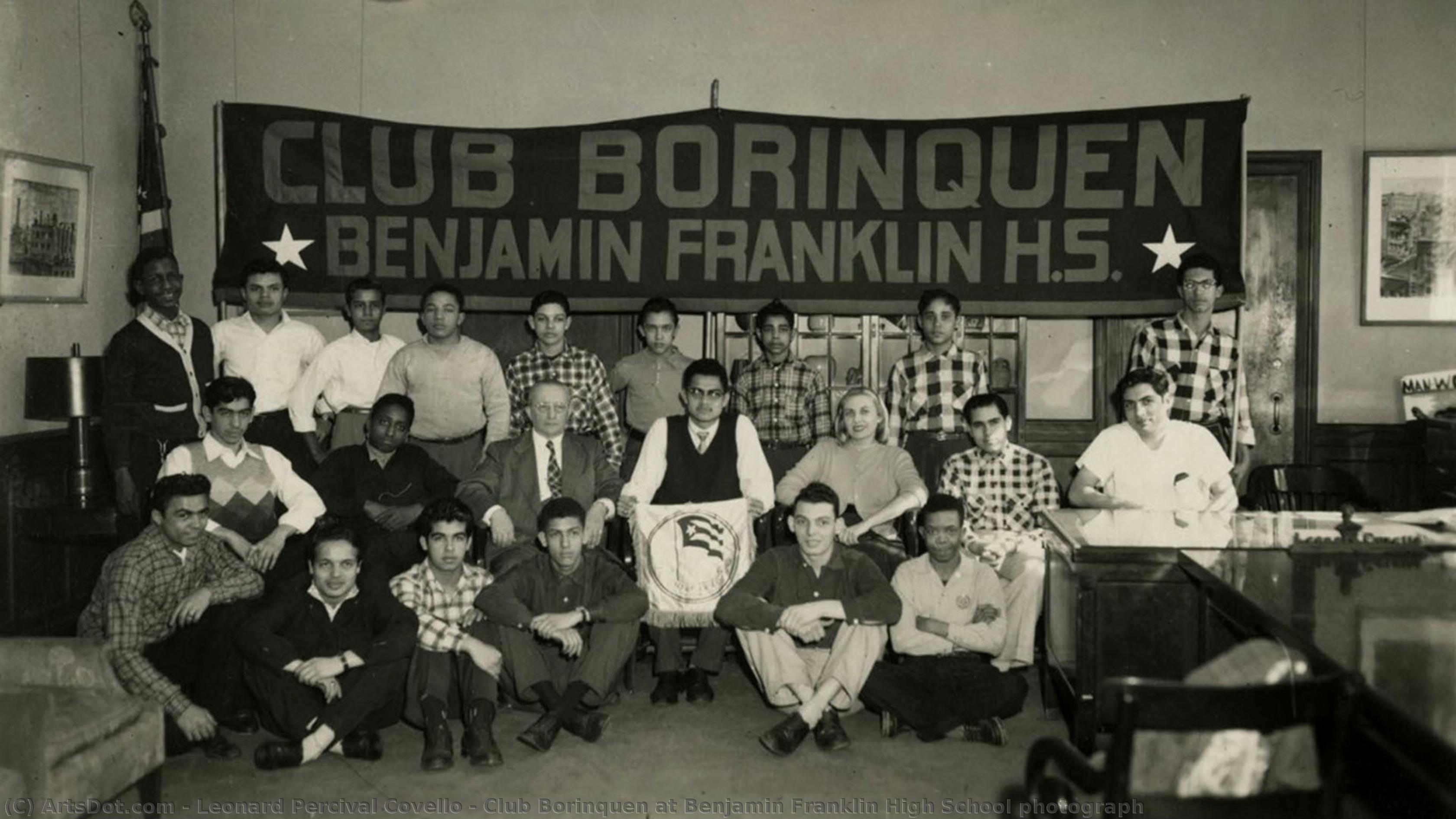 Club Borinquen At Benjamin Franklin High School Photograph — Leonard Percival Covello