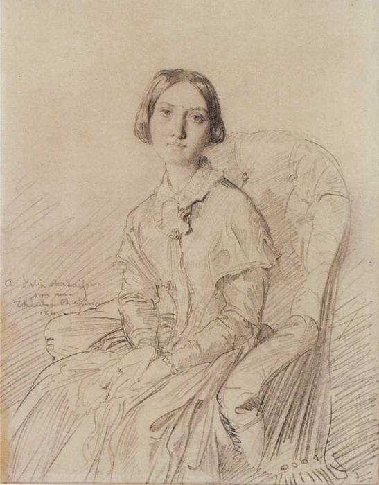 Portrait Of Mme Félix Ravaisson-mollien — Théodore Chassériau