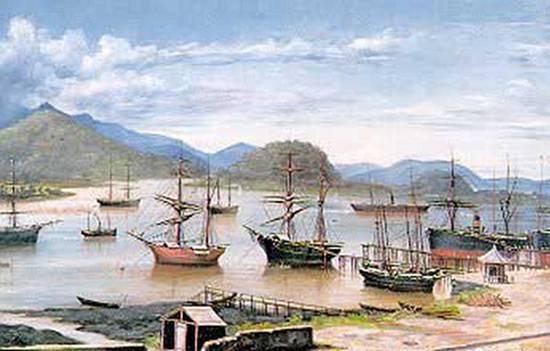 Português Veleiros E Navios No Porto De Santos — Benedito Calixto