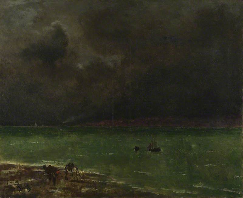 Storm At Honfleur — Alfred Emile Léopold Joseph Victor Stevens