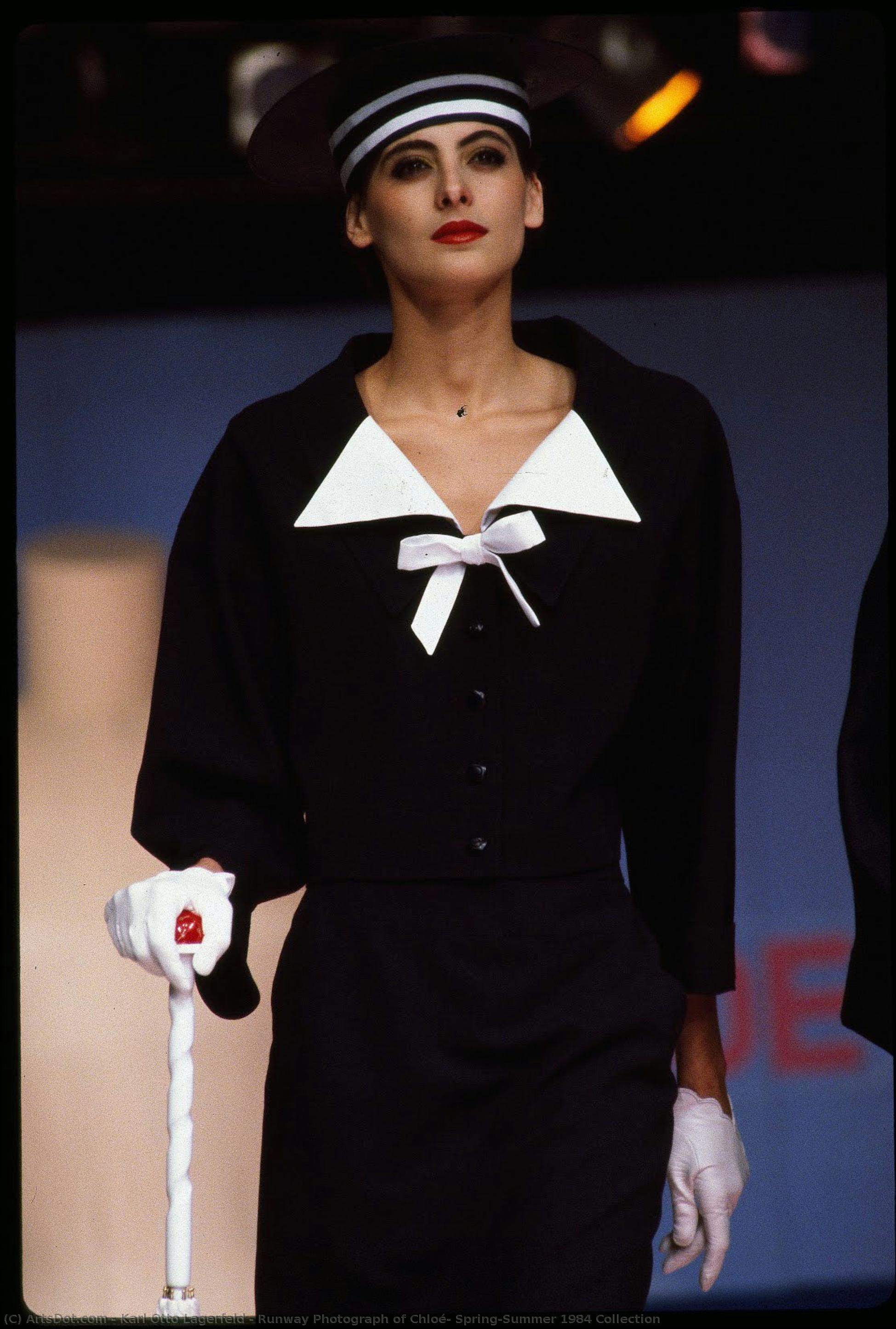 Runway Photograph Of Chloé, Spring/summer 1984 Collection — Karl Otom Lagerfeld